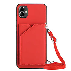 Handyhülle Hülle Luxus Leder Schutzhülle YB3 für Samsung Galaxy M04 Rot