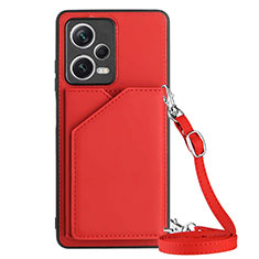 Handyhülle Hülle Luxus Leder Schutzhülle YB3 für Xiaomi Redmi Note 12 Pro 5G Rot
