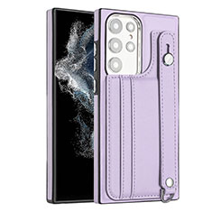 Handyhülle Hülle Luxus Leder Schutzhülle YB4 für Samsung Galaxy S22 Ultra 5G Violett