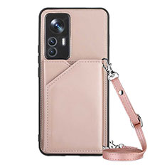 Handyhülle Hülle Luxus Leder Schutzhülle YB4 für Xiaomi Redmi K50 Ultra 5G Rosegold