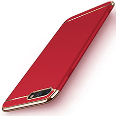 Handyhülle Hülle Luxus Metall Rahmen und Kunststoff F06 für Apple iPhone 8 Plus Rot