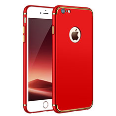 Handyhülle Hülle Luxus Metall Rahmen und Kunststoff M02 für Apple iPhone 6S Rot