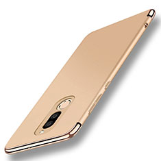 Handyhülle Hülle Luxus Metall Rahmen und Kunststoff Schutzhülle Tasche mit Fingerring Ständer A01 für Huawei G10 Gold