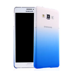 Handyhülle Hülle Schutzhülle Durchsichtig Farbverlauf für Samsung Galaxy A7 Duos SM-A700F A700FD Blau