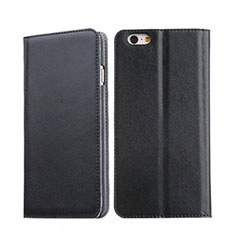 Handyhülle Hülle Stand Tasche Leder für Apple iPhone 6 Plus Schwarz