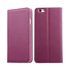 Handyhülle Hülle Stand Tasche Leder für Apple iPhone 6 Plus Violett