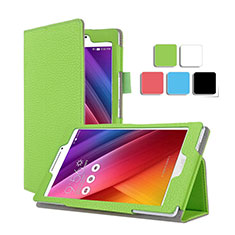 Handyhülle Hülle Stand Tasche Leder für Asus ZenPad C 7.0 Z170CG Grün