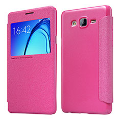 Handyhülle Hülle Stand Tasche Leder für Samsung Galaxy On5 G550FY Pink