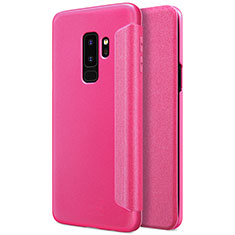 Handyhülle Hülle Stand Tasche Leder für Samsung Galaxy S9 Plus Pink