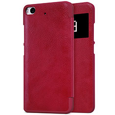 Handyhülle Hülle Stand Tasche Leder für Xiaomi Mi 5S Rot