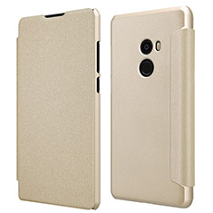 Handyhülle Hülle Stand Tasche Leder für Xiaomi Mi Mix 2 Gold