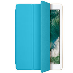 Handyhülle Hülle Stand Tasche Leder L01 für Apple New iPad 9.7 (2018) Hellblau