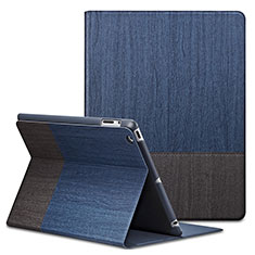 Handyhülle Hülle Stand Tasche Leder L03 für Apple iPad 3 Blau