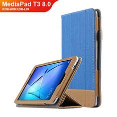 Handyhülle Hülle Stand Tasche Leder L03 für Huawei MediaPad T3 8.0 KOB-W09 KOB-L09 Blau