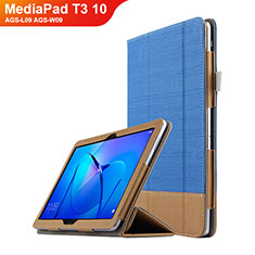 Handyhülle Hülle Stand Tasche Leder L06 für Huawei MediaPad T3 10 AGS-L09 AGS-W09 Blau