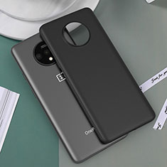 Handyhülle Hülle Ultra Dünn Hartschalen Schutzhülle Tasche Durchsichtig Transparent Matt H01 für OnePlus 7T Schwarz