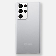 Handyhülle Hülle Ultra Dünn Hartschalen Schutzhülle Tasche Durchsichtig Transparent Matt H02 für Samsung Galaxy S23 Ultra 5G Weiß