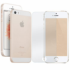 Handyhülle Hülle Ultra Dünn Schutzhülle Durchsichtig Transparent Matt mit Schutzfolie für Apple iPhone 5S Klar