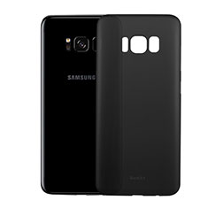 Handyhülle Hülle Ultra Dünn Schutzhülle Durchsichtig Transparent Matt T01 für Samsung Galaxy S8 Schwarz