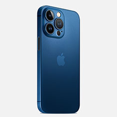 Handyhülle Hülle Ultra Dünn Schutzhülle Hartschalen Tasche Durchsichtig Transparent Matt U02 für Apple iPhone 13 Pro Max Blau