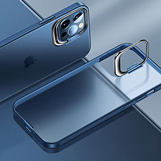 Handyhülle Hülle Ultra Dünn Schutzhülle Hartschalen Tasche Durchsichtig Transparent Matt U08 für Apple iPhone 15 Pro Blau