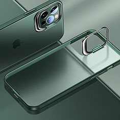 Handyhülle Hülle Ultra Dünn Schutzhülle Hartschalen Tasche Durchsichtig Transparent Matt U08 für Apple iPhone 15 Pro Grün