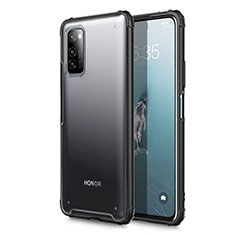 Handyhülle Hülle Ultra Dünn Schutzhülle Tasche Durchsichtig Transparent Matt U01 für Huawei Honor V30 Pro 5G Schwarz