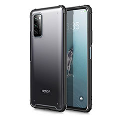 Handyhülle Hülle Ultra Dünn Schutzhülle Tasche Durchsichtig Transparent Matt U01 für Huawei Honor View 30 Pro 5G Schwarz