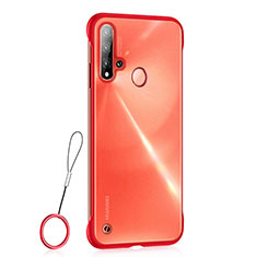 Handyhülle Hülle Ultra Dünn Schutzhülle Tasche Durchsichtig Transparent Matt U01 für Huawei P20 Lite (2019) Rot