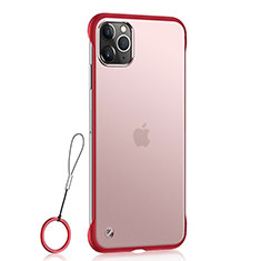 Handyhülle Hülle Ultra Dünn Schutzhülle Tasche Durchsichtig Transparent Matt U02 für Apple iPhone 11 Pro Rot