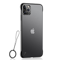 Handyhülle Hülle Ultra Dünn Schutzhülle Tasche Durchsichtig Transparent Matt U02 für Apple iPhone 11 Pro Schwarz