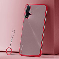 Handyhülle Hülle Ultra Dünn Schutzhülle Tasche Durchsichtig Transparent Matt U02 für Huawei Nova 5 Pro Rot