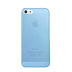 Handyhülle Hülle Ultradünn Tasche Durchsichtig Transparent Matt für Apple iPhone 5S Blau