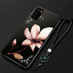 Handyhülle Silikon Hülle Gummi Schutzhülle Blumen für Huawei Honor V30 5G Plusfarbig