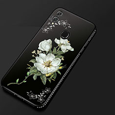 Handyhülle Silikon Hülle Gummi Schutzhülle Blumen für Huawei Honor View 10 Lite Schwarz