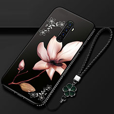 Handyhülle Silikon Hülle Gummi Schutzhülle Blumen für Oppo Reno Ace Braun