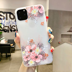 Handyhülle Silikon Hülle Gummi Schutzhülle Blumen H11 für Apple iPhone 11 Pro Max Rosa