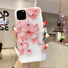Handyhülle Silikon Hülle Gummi Schutzhülle Blumen H19 für Apple iPhone 11 Pro Max Rosa