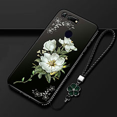 Handyhülle Silikon Hülle Gummi Schutzhülle Blumen K01 für Huawei Honor V20 Weiß