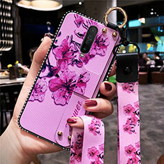 Handyhülle Silikon Hülle Gummi Schutzhülle Blumen S01 für Xiaomi Redmi K30 4G Violett