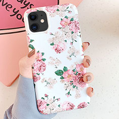 Handyhülle Silikon Hülle Gummi Schutzhülle Blumen S04 für Apple iPhone 11 Rosa