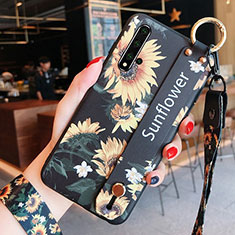 Handyhülle Silikon Hülle Gummi Schutzhülle Blumen S04 für Huawei Honor 20S Gelb