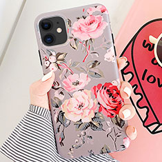 Handyhülle Silikon Hülle Gummi Schutzhülle Blumen S07 für Apple iPhone 11 Rosegold