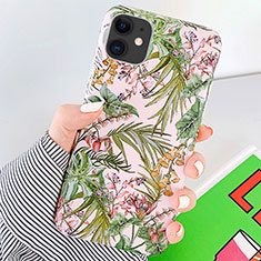 Handyhülle Silikon Hülle Gummi Schutzhülle Blumen S09 für Apple iPhone 11 Grün