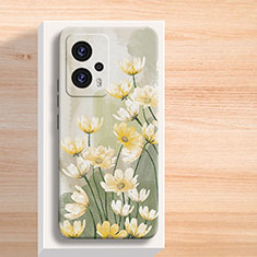 Handyhülle Silikon Hülle Gummi Schutzhülle Flexible Blumen für Xiaomi Redmi K50i 5G Bunt