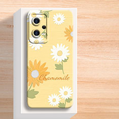 Handyhülle Silikon Hülle Gummi Schutzhülle Flexible Blumen für Xiaomi Redmi Note 12 Explorer Gelb