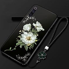 Handyhülle Silikon Hülle Gummi Schutzhülle Flexible Blumen K06 für Xiaomi Mi A3 Weiß