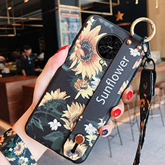 Handyhülle Silikon Hülle Gummi Schutzhülle Flexible Blumen S01 für Xiaomi Redmi K30 Pro Zoom Orange