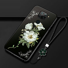 Handyhülle Silikon Hülle Gummi Schutzhülle Flexible Blumen S05 für Xiaomi Redmi 10X 4G Weiß