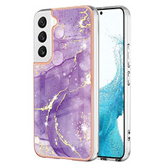 Handyhülle Silikon Hülle Gummi Schutzhülle Flexible Modisch Muster für Samsung Galaxy S22 5G Violett